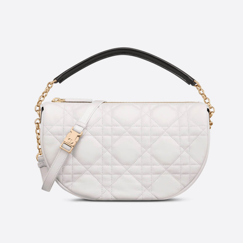 バッグ christianDior Christian Dior Medium Vibe Hobo Genți M7201 Cannică alb Cannică