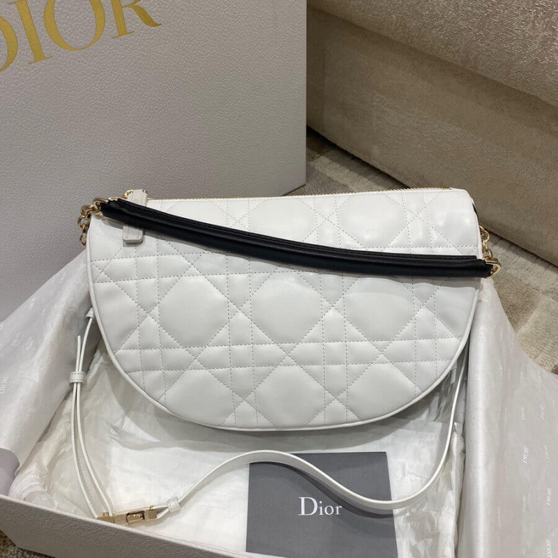 バッグ christianDior Christian Dior Medium Vibe Hobo Genți M7201 Cannică alb Cannică